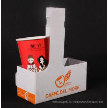 Caja de papel del sostenedor de papel de la taza de café para llevar